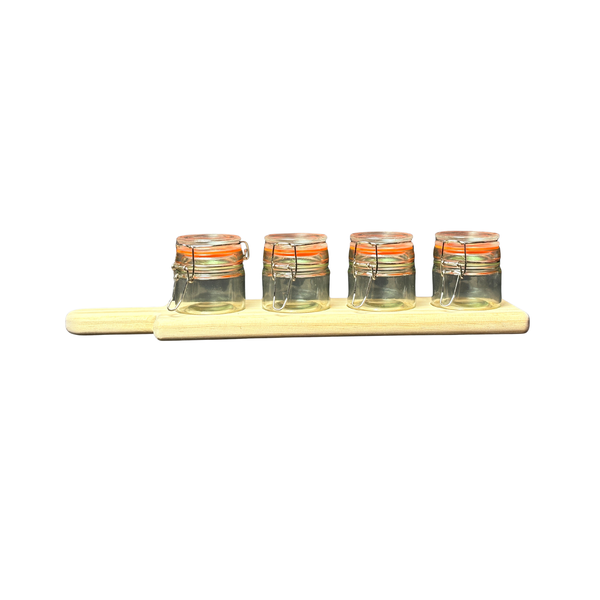 Glass Clip Top Spice Jar Set