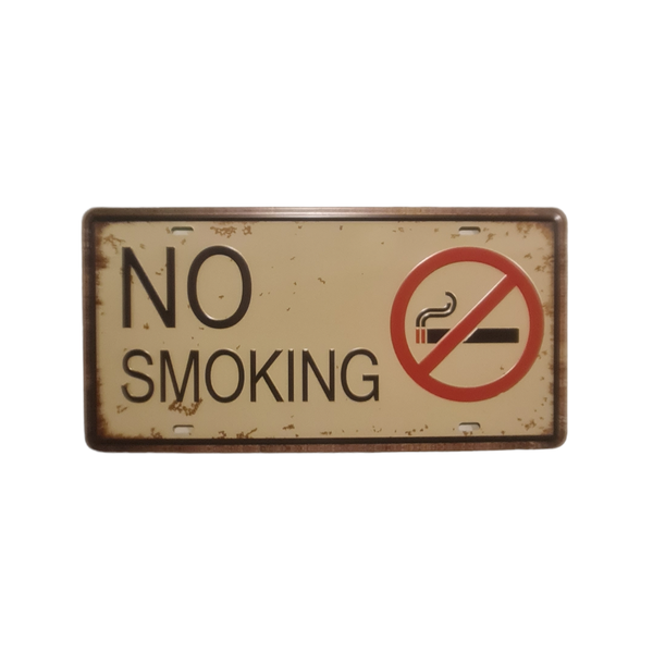 No Smoking Themed Number Plate