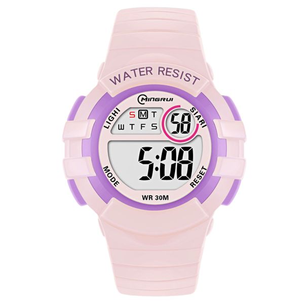 Kids Watches Digital, 7 Colors Light Wrist Watch With Stopwatch/Alarm