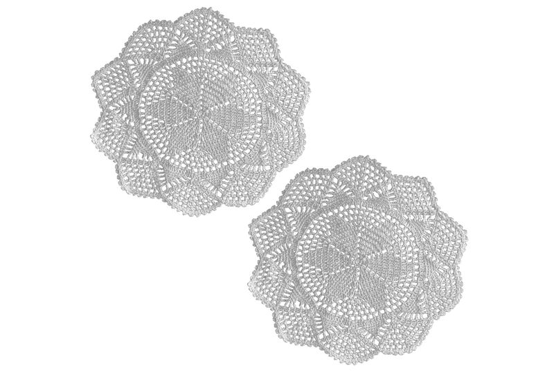 Handmade Crochet Lace Doilies Wedding Bedroom Placemats Kitchen Coasters