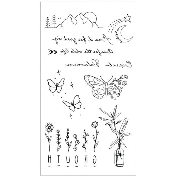 20 Piece - Mini Diverse Design Temporary Tattoo's - Black