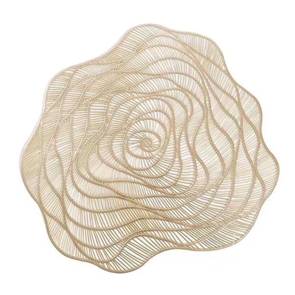 BUC 12 PCS Rose Shaped PVC Placemats Wedding / Christmas / Table Decoration
