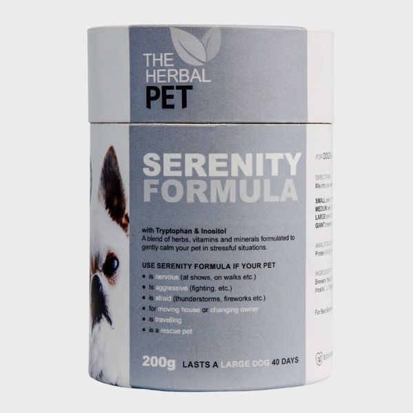 Serenity Formula 200g, a natural calming supplement for pets