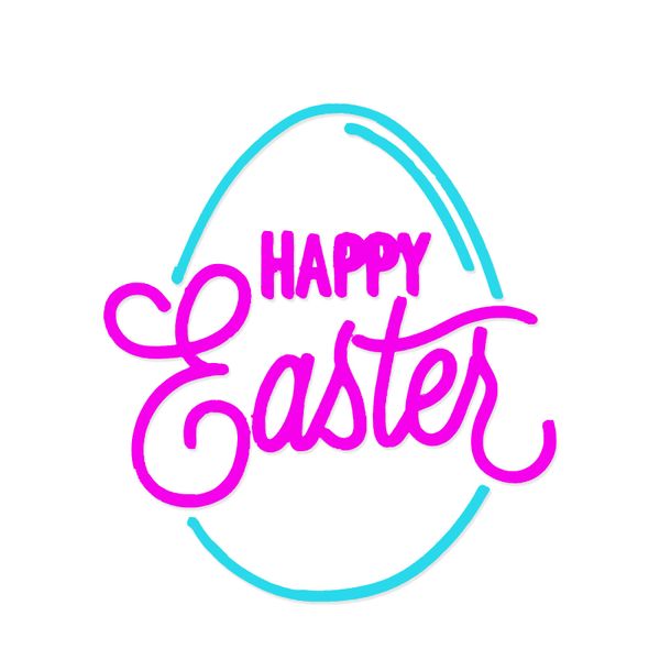 Easter Neon Sign for Wall Decor Egg Happy Easter LED Neon Light Window