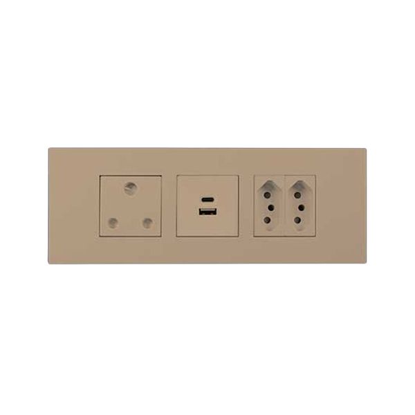 1x Sa 16A 2x N-Type Sa 16A 2x 2.1A Usb 3x9 Champagne Orion