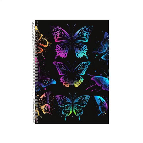 9 Butterflies Different Expression Notebook Gift Idea A4 Notepad Pad 70