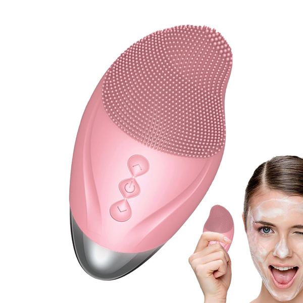 Silicone Electric Facial Cleaner High-Frequency Cleanser Exfoliator Pink