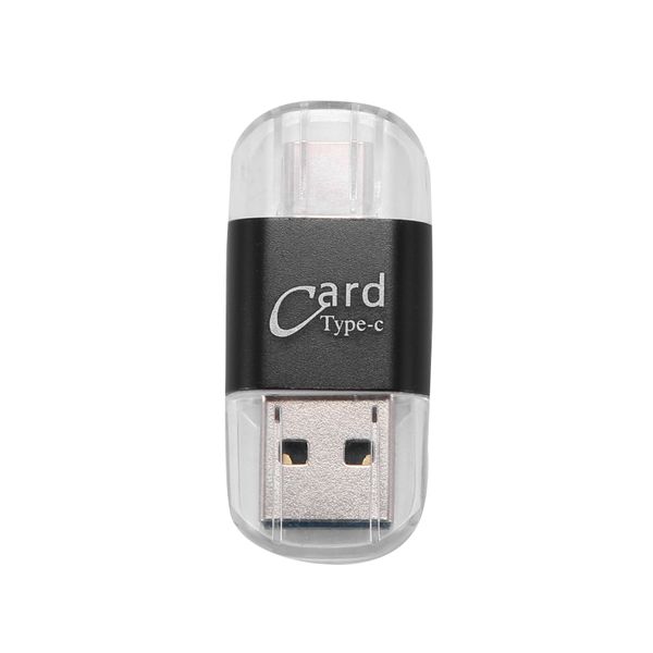 Card Reader Aluminum USB Type C SD/TF Memory Card (Black)