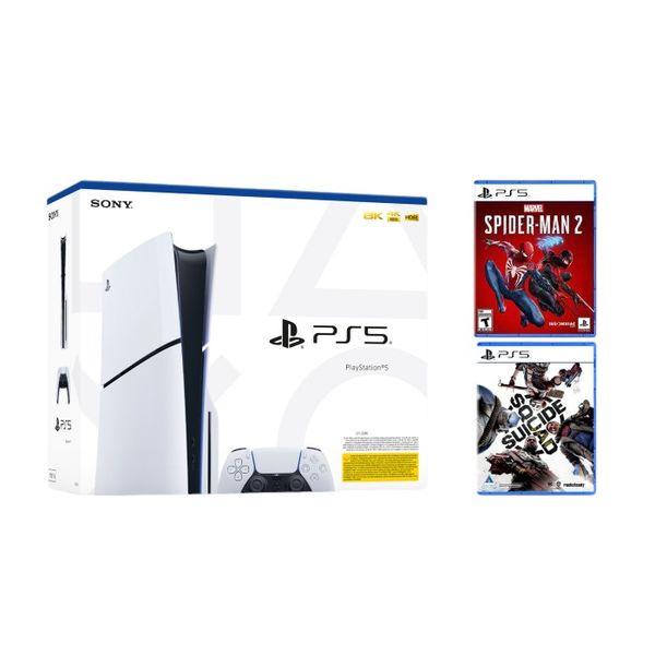 Playstation 5 Slim 1TB + Marvel Spiderman 2 + Suicide Squad Bundle