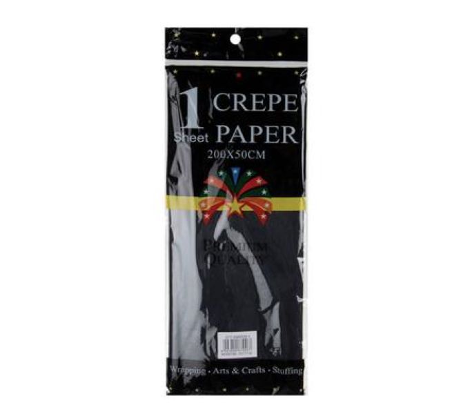 Homeware - Black Crepe Paper x 4