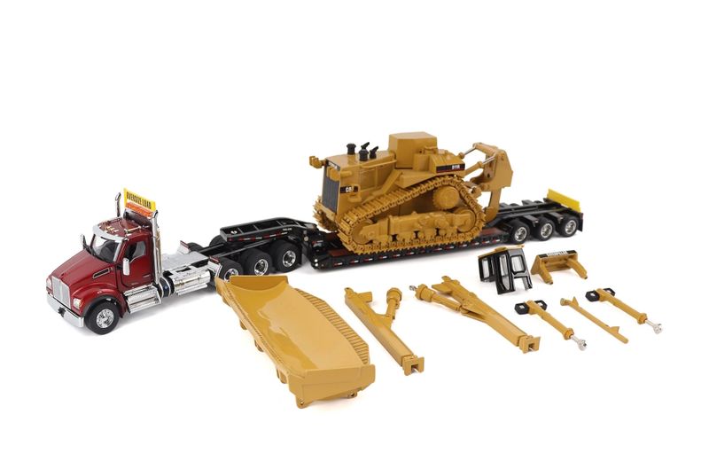 Diecast Masters 1/50 Kenworth T880 &amp; TK120 Lowboy with CAT D11R