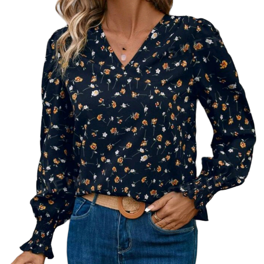 Women's Long Sleeve Blouse - Floral Print | Shop Today. Get it Tomorrow ...