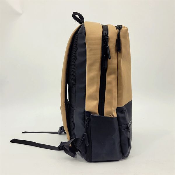 Travel Backpack Faux Leather Large Capacity Duffel Backpack Brown Color