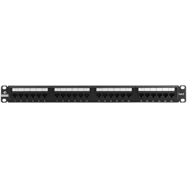 Linkbasic 24 Port Cat6 Silver Rack Mount Patch Panel