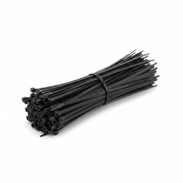 100 Piece Black Nylon Cable Ties 3.6mm x 200mm