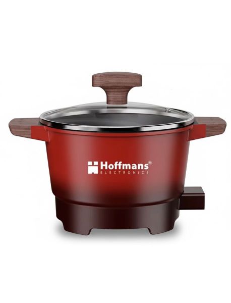 Hoffmans Multifunctional Electric Non-stick Skillet Hot Pot -9L , Red