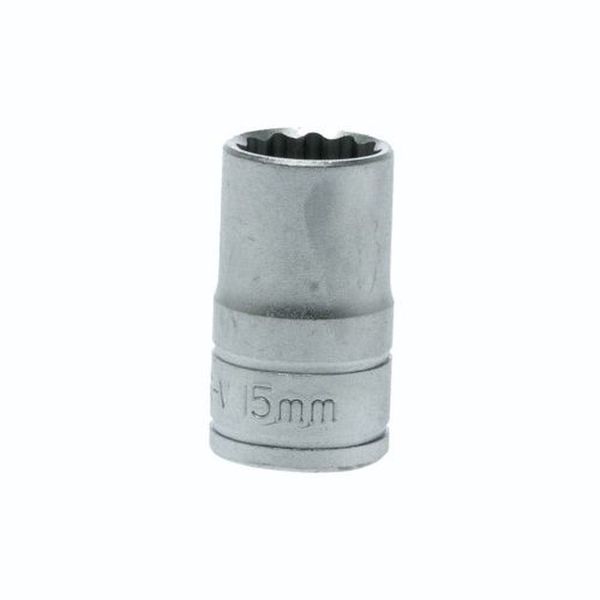 TengTools - 1/2" Drive 12 Point Socket 15mm - M120515-C