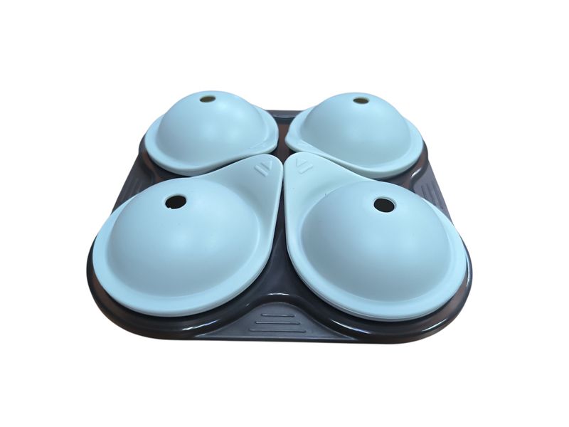 4-Ice Balls Silicone Maker Mold wit Lid