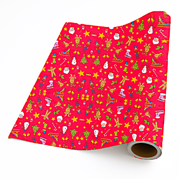 Luxury Giftwrap - Christmas Party | 5m x 50cm | Italian Printed Paper