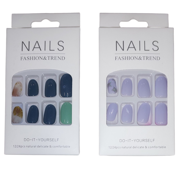 Beautiful Artificial Nails with Glitter