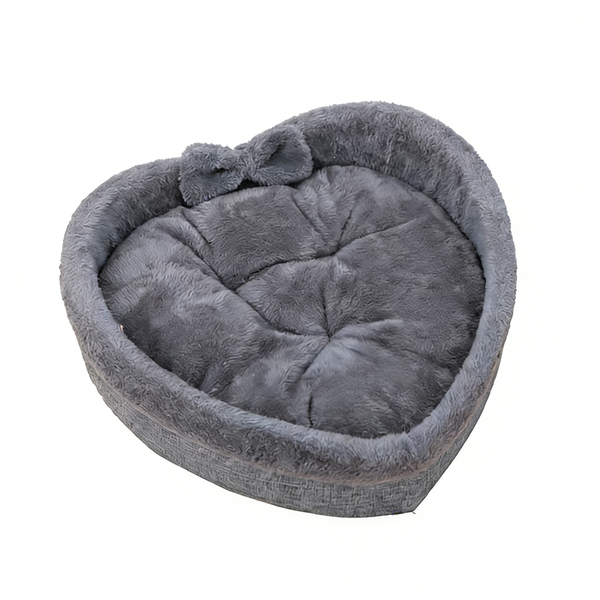ZELTRYN Warm Heart-Shaped Cat Bed