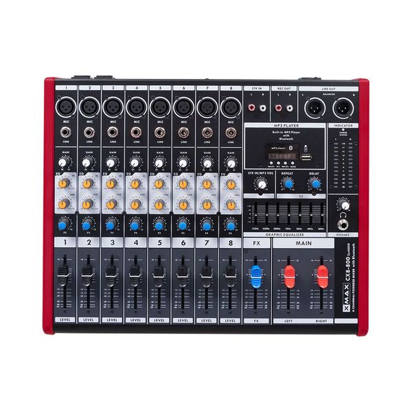 Xmax Cx8-800 8 Mic Channel Powered Mixer