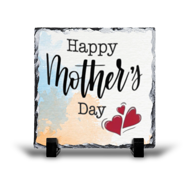Happy Mother's Day Hearts Gift Rock Slate
