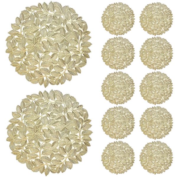 Set of 12 Place Mats Long Lasting Heat Resistant Non-Slip PVC Kitchen Mat