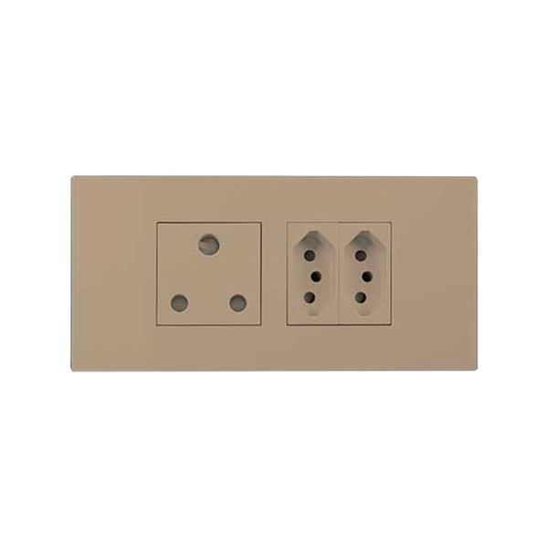 1x 16A Socket 2x N-Type Sa 16A 3x6 Champagne Orion