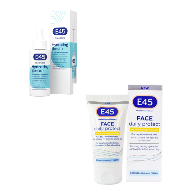 E45 Combo Hydrating Face Serum 30 ml &amp; SPF 30 Moisturiser 50 ml