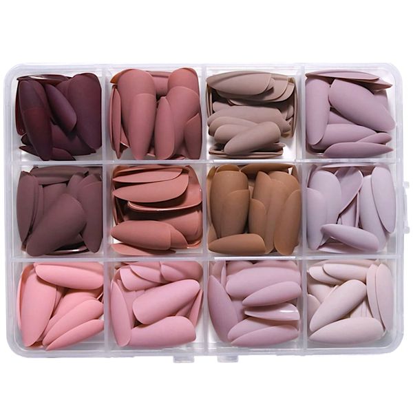 288 Piece Matte Nude Press-On Nail Tips Set