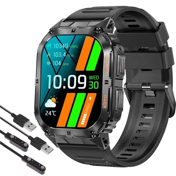 FocusFit K61 AMOLED 1.96 Sport Smartwatch Fitness Tracker