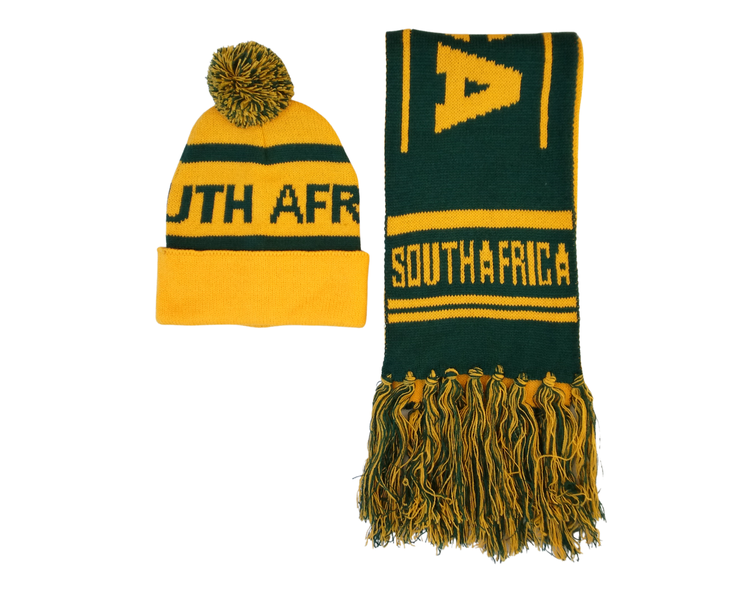 South Africa Winter Beanie &amp; Scarf Combo Set