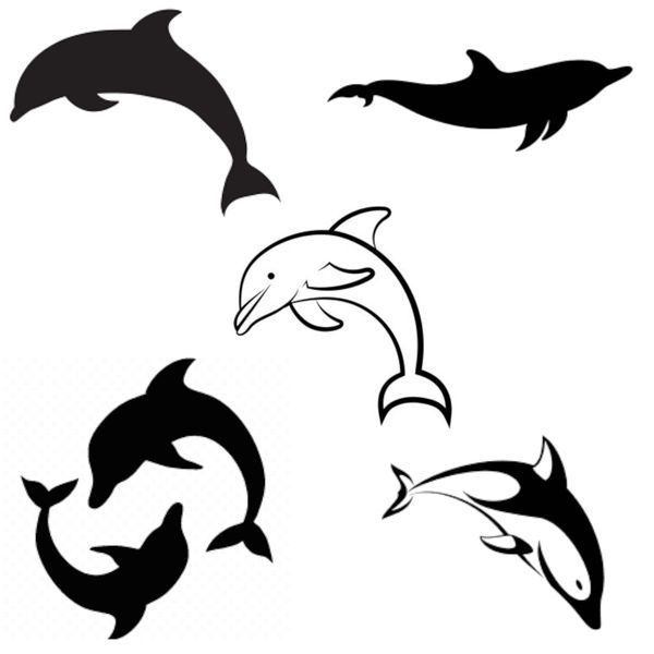 Vinyl Car Stickers - Dolphin Set