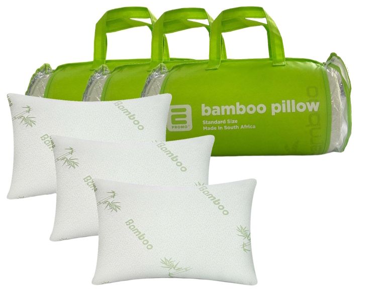 Premium Quality Memory Foam Ergonomic Original Bamboo Pillow - Pack Of 3