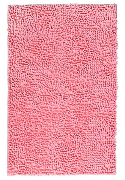 Pink Non-Slip Chenille Bath &amp; Shower Mat: Luxury Soft &amp; Absorbent Mat