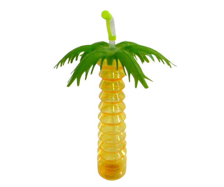 Plastic Bottle Coconut Tree/ Palm Tree Shape Cup 28cm Luau\Hawaii Theme Cup