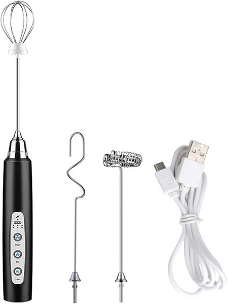 Milk Frother, Rechargeable Coffee Frother Electric Whisk Foam Maker