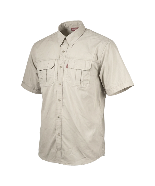 Salty Short Sleeve Bush Shirt - Stone