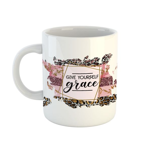 Mug Pink Leopard - Give Yourself Grace
