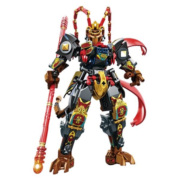 397 Pieces Samurai Warrior Building Block Set - Grey/Red