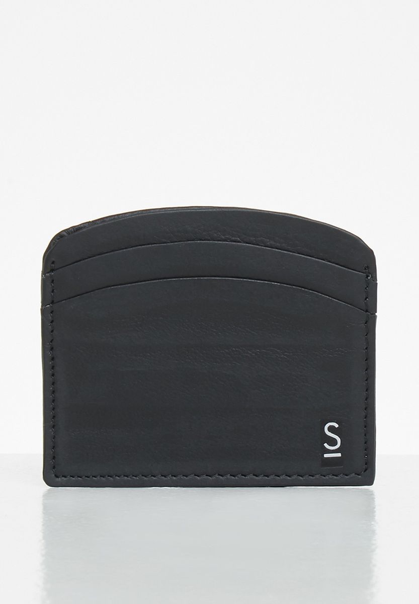 Angie Leather Cardholder - Black