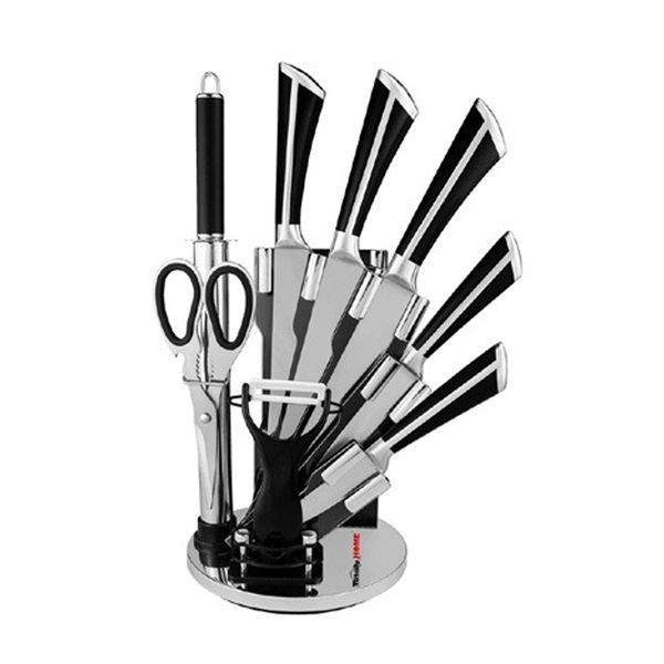 Totally Home 9 Piece Knife Set with Rotating Stand