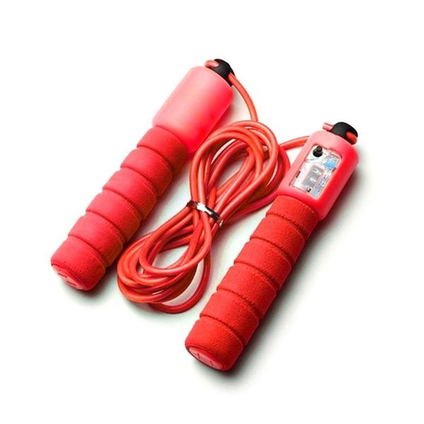 Skipping Rope Adjustable Speed Skipping Jump Rope With Counter - Red