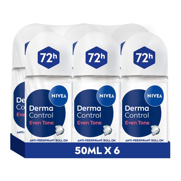 NIVEA Derma Control Even Tone Anti-Perspirant Roll On 6x50 ml