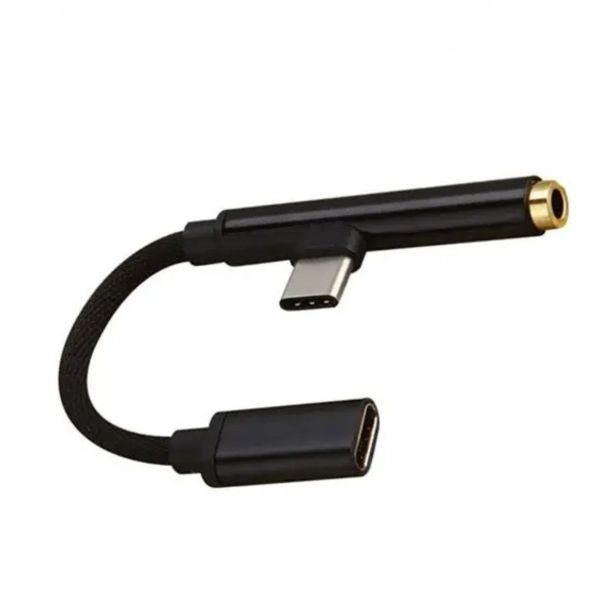Type-C To 3.5mm Charger, Headphone Audio Jack 2-In-1, Type-C Audio Power