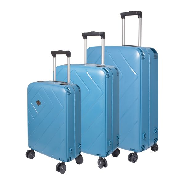 Bubule - 3-Piece Hard Outer Shell Luggage Set EL 50cm - 60cm - 70cm - Blue