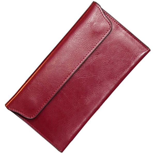 Women's Minimalist Long Genuine Leather Wallet
