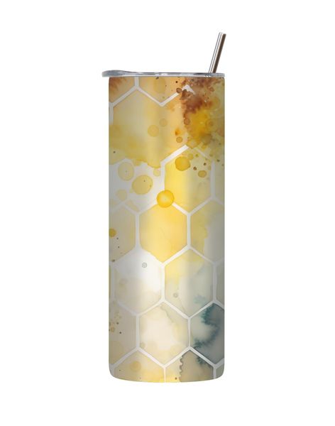 Yellow Bubble 20 Oz Tumbler with Lid Straw Trendy Pattern Graphic Gift 227