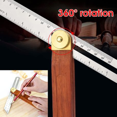 1x Sliding T-Bevel Square Ruler Measuring Tool for Carpenter